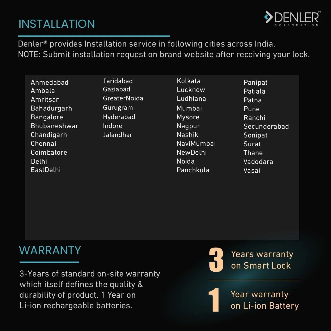 Denler DS04 Glass Door Lock product image 6